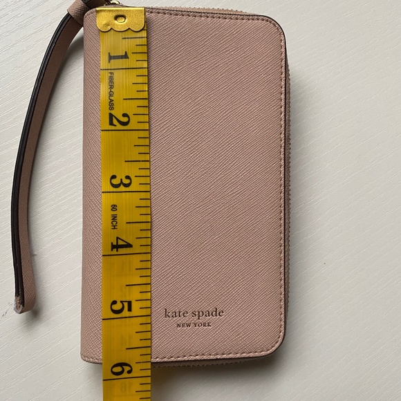 Kate Spade Cameron iPhone X/XS Wristlet Case Saffiano Leather Pale Pink - Picture 8 of 9